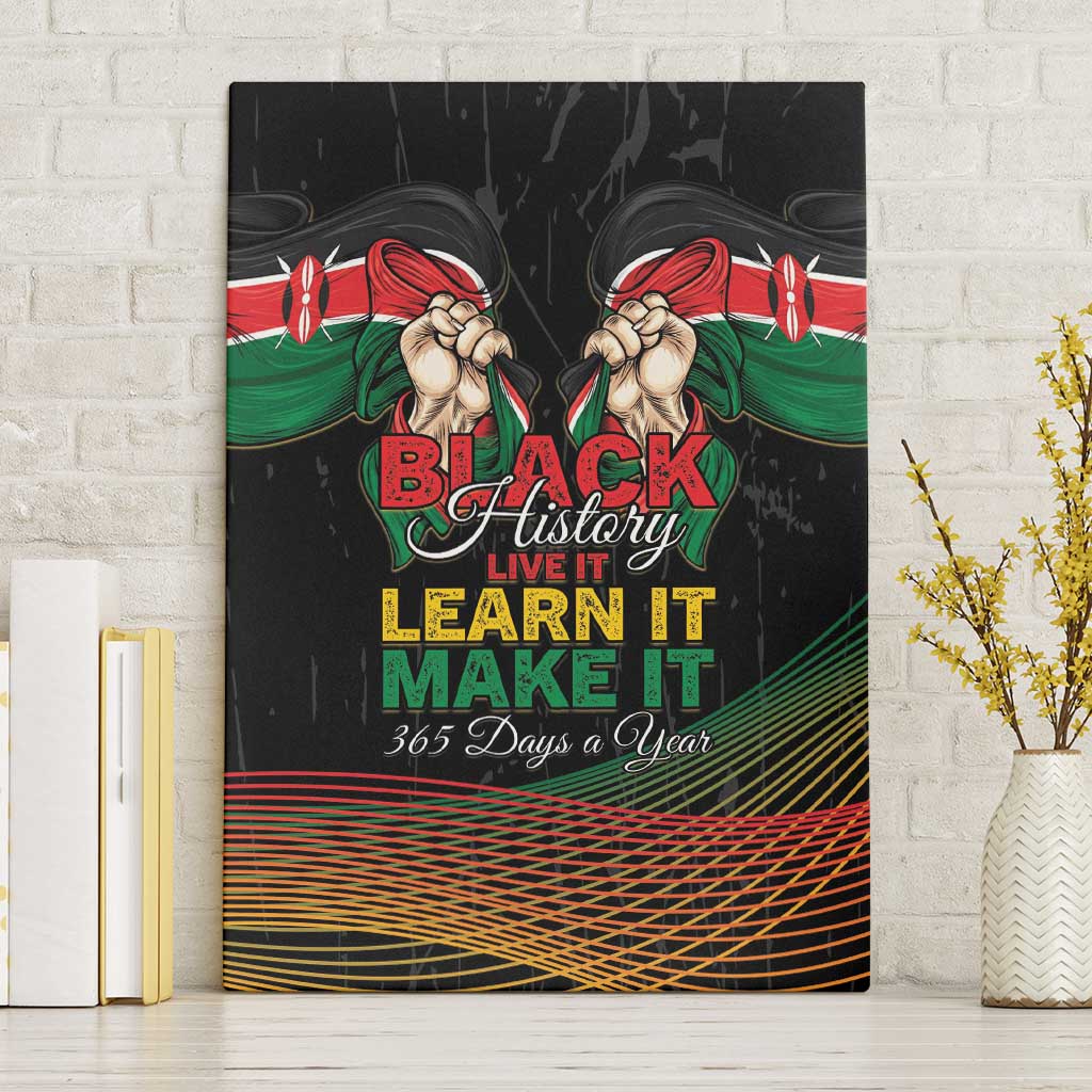 Kenya Black History Month Canvas Wall Art Live It Learn It Make It - Wonder Print Shop