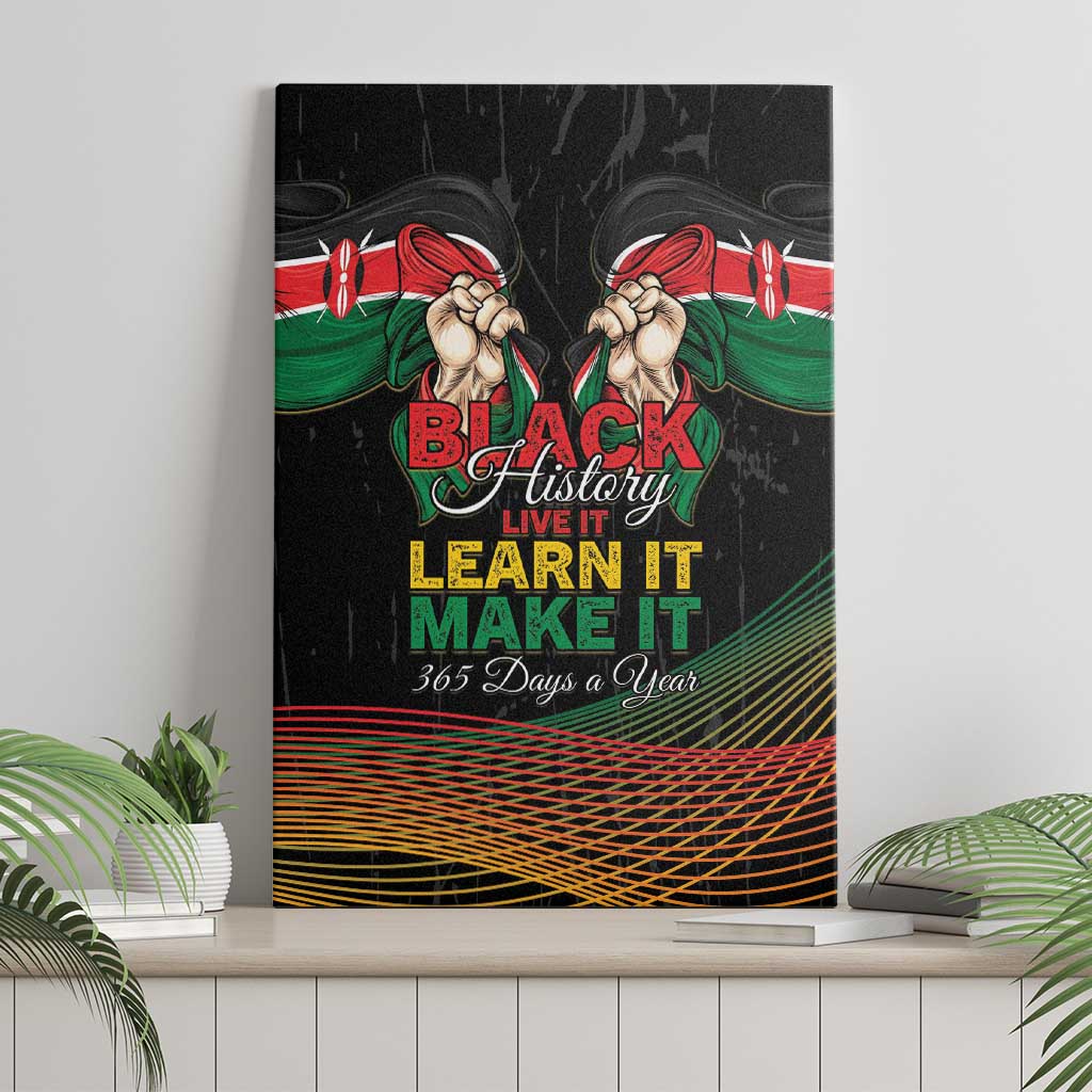 Kenya Black History Month Canvas Wall Art Live It Learn It Make It - Wonder Print Shop