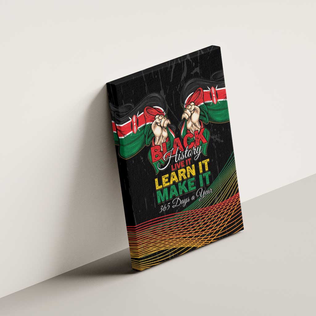 Kenya Black History Month Canvas Wall Art Live It Learn It Make It - Wonder Print Shop