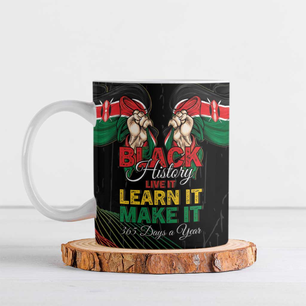 Personalized Kenya Black History Month Ceramic Mug Live It Learn It Make It - Wonder Print Shop