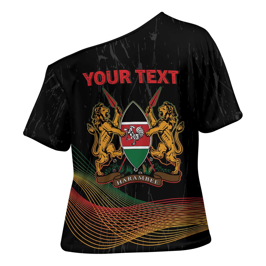 Personalized Kenya Black History Month Cross Shoulder Shirt Live It Learn It Make It - Wonder Print Shop
