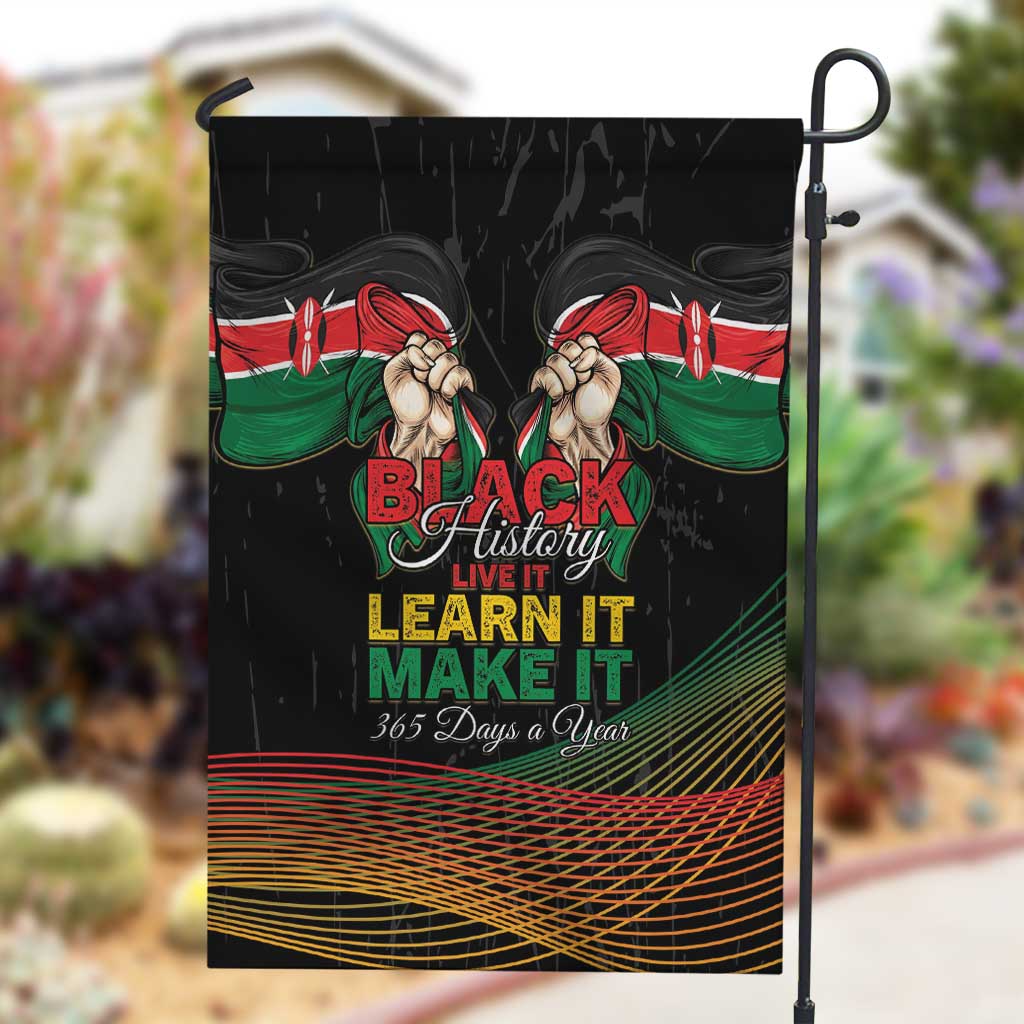 Kenya Black History Month Garden Flag Live It Learn It Make It - Wonder Print Shop