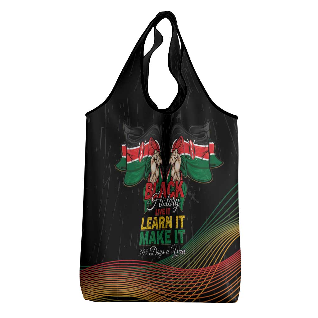 Kenya Black History Month Grocery Bag Live It Learn It Make It - Wonder Print Shop