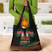 Kenya Black History Month Grocery Bag Live It Learn It Make It - Wonder Print Shop