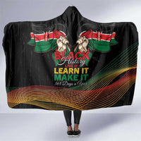 Kenya Black History Month Hooded Blanket Live It Learn It Make It - Wonder Print Shop