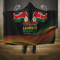 Kenya Black History Month Hooded Blanket Live It Learn It Make It - Wonder Print Shop