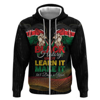 Personalized Kenya Black History Month Hoodie Live It Learn It Make It - Wonder Print Shop
