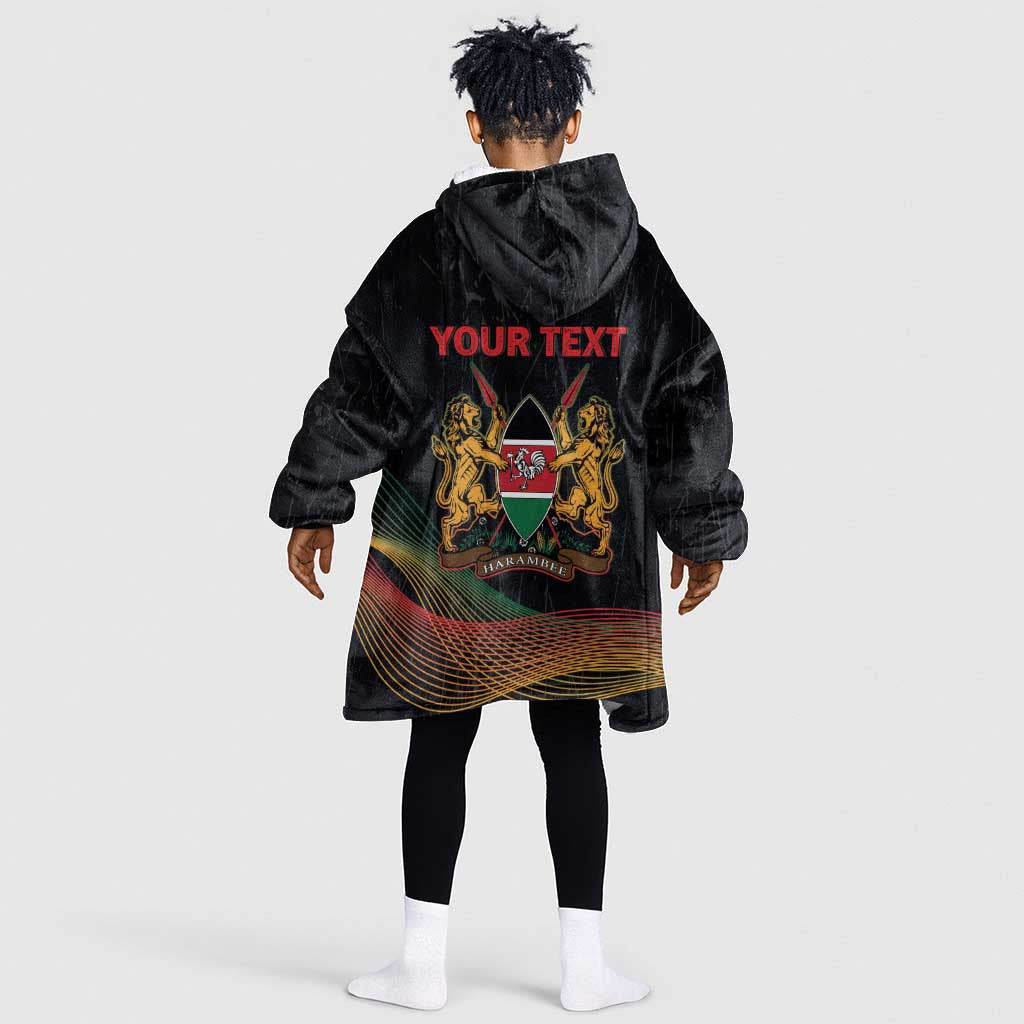 Personalized Kenya Black History Month Kid Wearable Blanket Hoodie Live It Learn It Make It - Wonder Print Shop