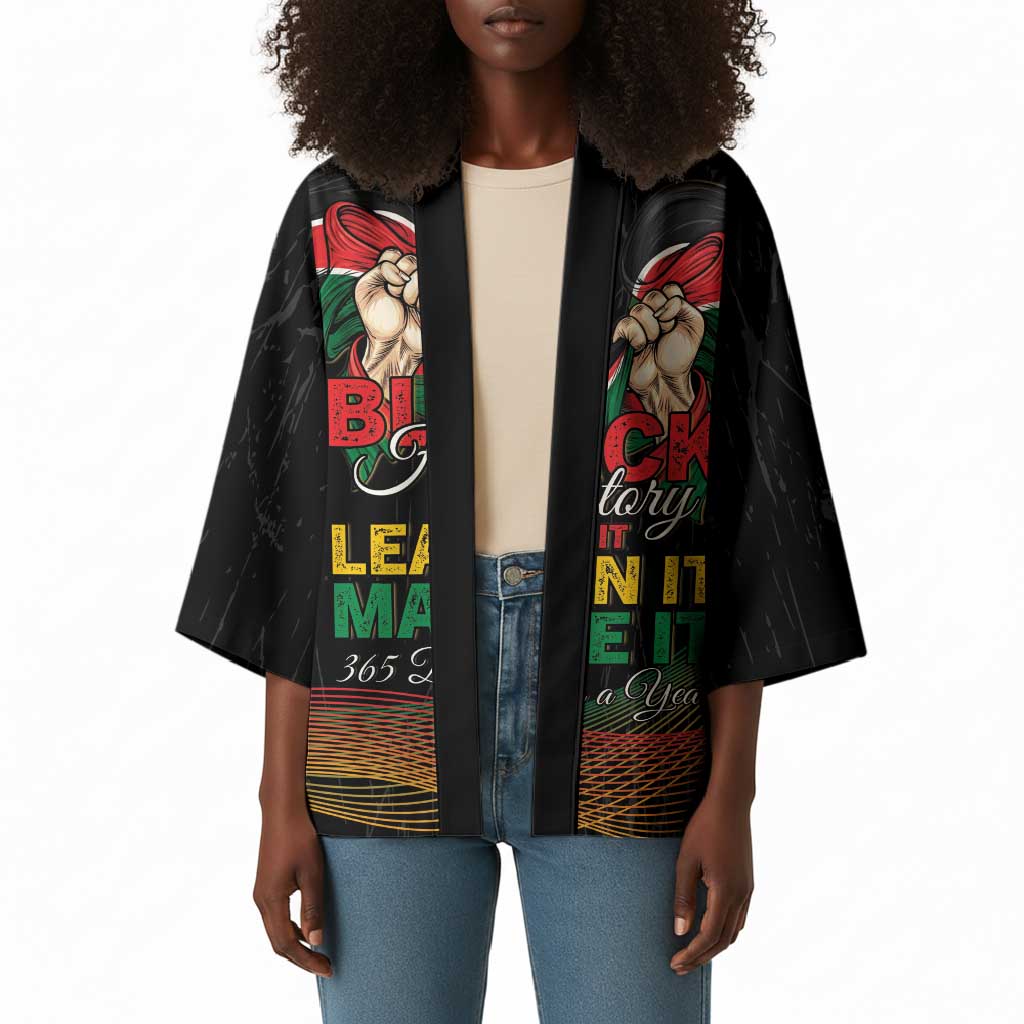Personalized Kenya Black History Month Kimono Live It Learn It Make It - Wonder Print Shop