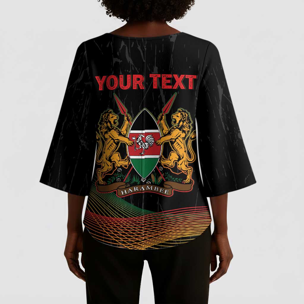 Personalized Kenya Black History Month Kimono Sleeve Blouse Live It Learn It Make It - Wonder Print Shop