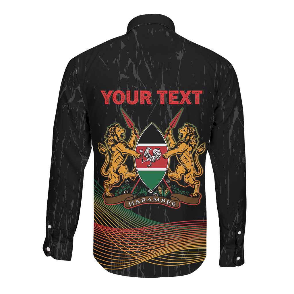 Personalized Kenya Black History Month Long Sleeve Button Shirt Live It Learn It Make It - Wonder Print Shop