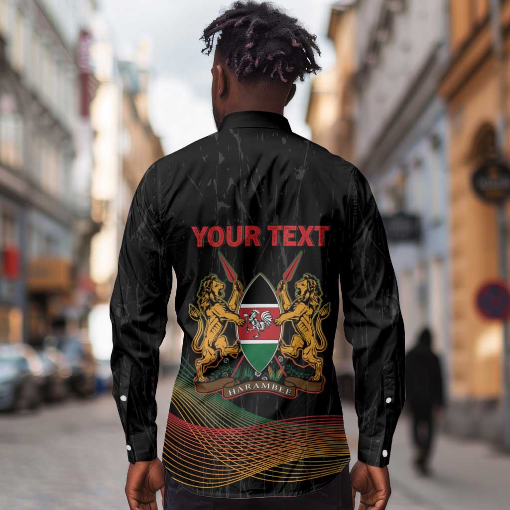 Personalized Kenya Black History Month Long Sleeve Button Shirt Live It Learn It Make It - Wonder Print Shop