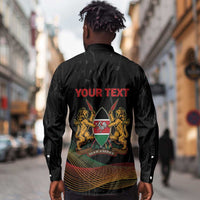 Personalized Kenya Black History Month Long Sleeve Button Shirt Live It Learn It Make It - Wonder Print Shop