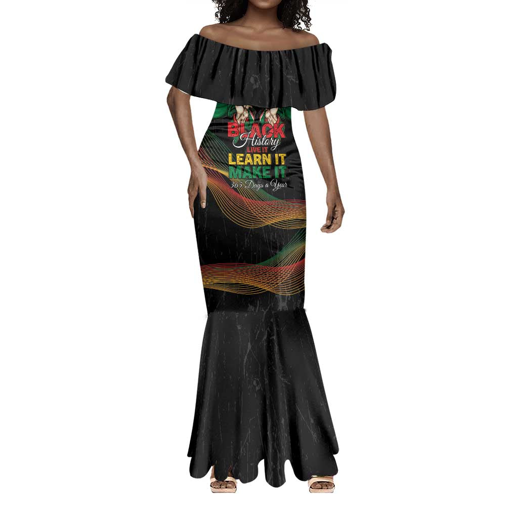 Personalized Kenya Black History Month Mermaid Dress Live It Learn It Make It - Wonder Print Shop