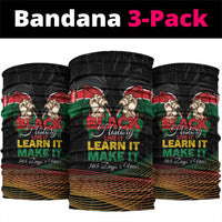 Kenya Black History Month Neck Gaiter Live It Learn It Make It - Wonder Print Shop