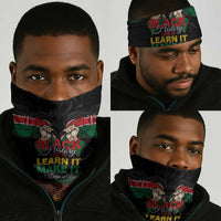 Kenya Black History Month Neck Gaiter Live It Learn It Make It - Wonder Print Shop