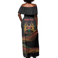 Personalized Kenya Black History Month Off Shoulder Maxi Dress Live It Learn It Make It - Wonder Print Shop