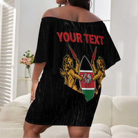 Personalized Kenya Black History Month Off Shoulder Short Dress Live It Learn It Make It - Wonder Print Shop
