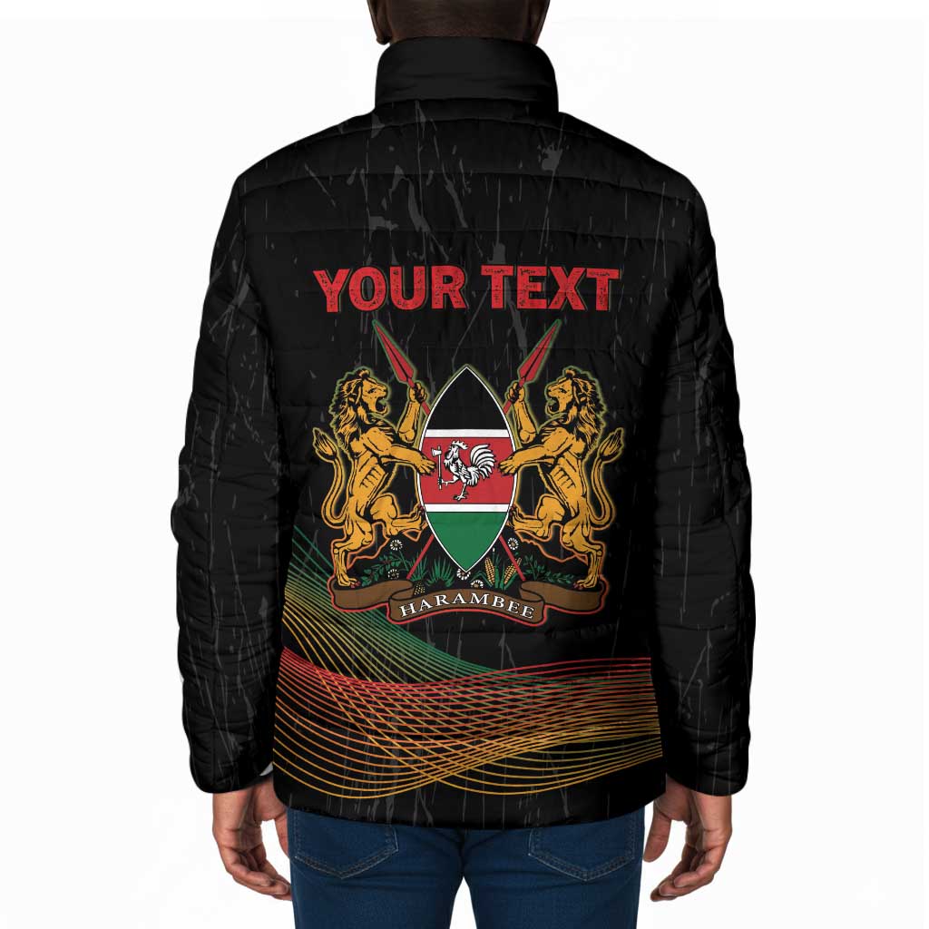 Personalized Kenya Black History Month Padded Jacket Live It Learn It Make It - Wonder Print Shop