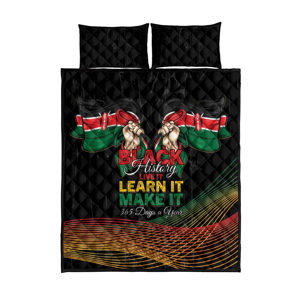 Kenya Black History Month Quilt Bed Set Live It Learn It Make It - Wonder Print Shop