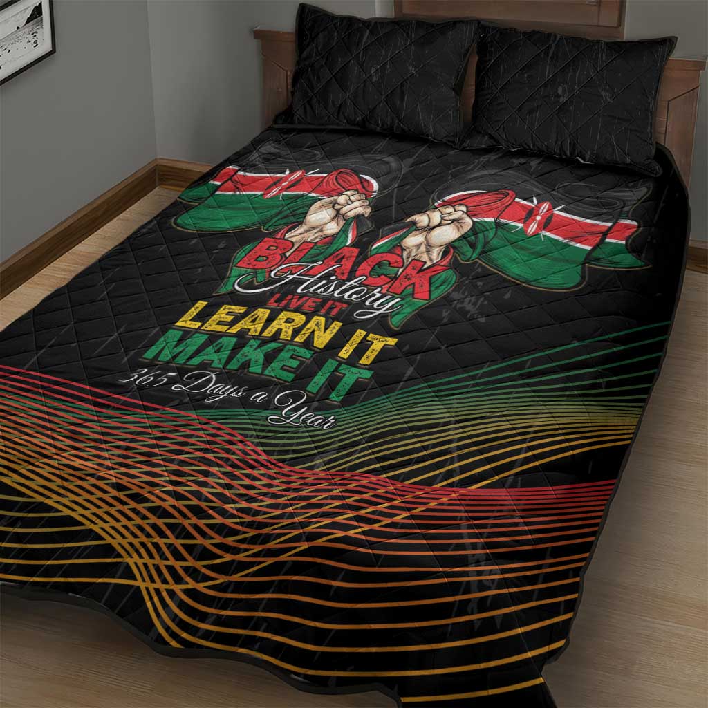 Kenya Black History Month Quilt Bed Set Live It Learn It Make It - Wonder Print Shop