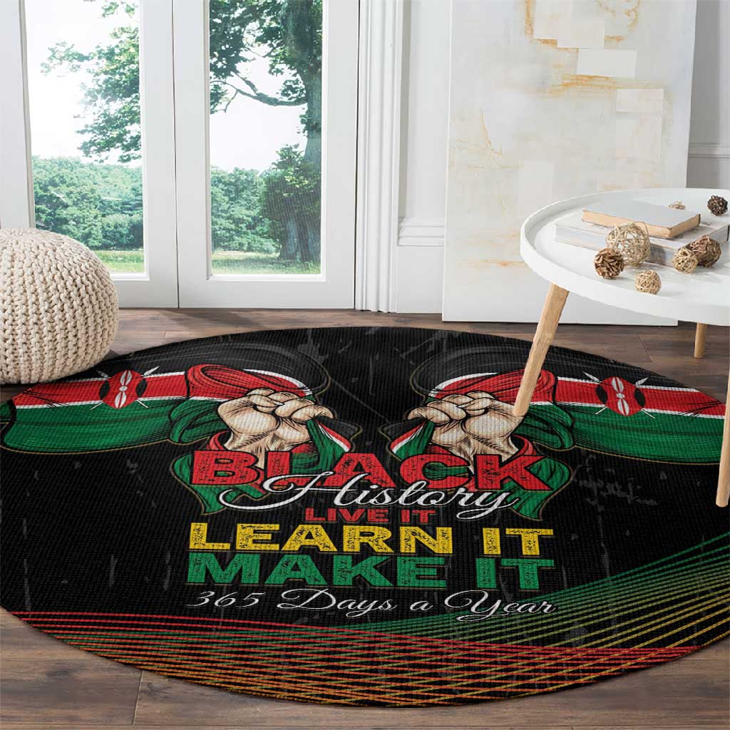 Kenya Black History Month Round Carpet Live It Learn It Make It - Wonder Print Shop