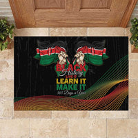 Kenya Black History Month Rubber Doormat Live It Learn It Make It - Wonder Print Shop