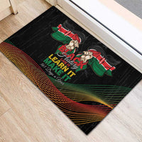 Kenya Black History Month Rubber Doormat Live It Learn It Make It - Wonder Print Shop