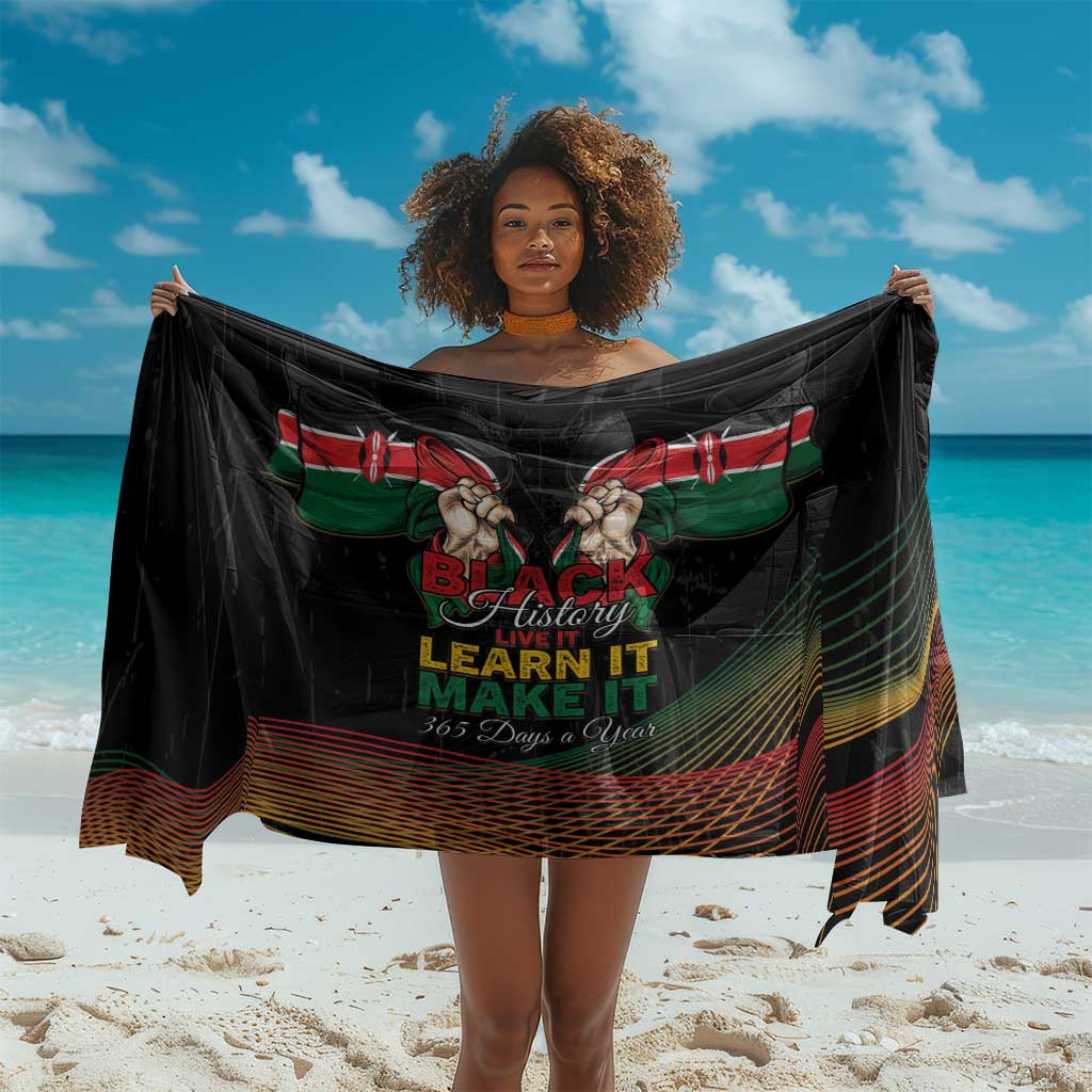 Kenya Black History Month Sarong Live It Learn It Make It - Wonder Print Shop