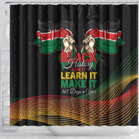 Kenya Black History Month Shower Curtain Live It Learn It Make It - Wonder Print Shop