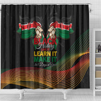 Kenya Black History Month Shower Curtain Live It Learn It Make It - Wonder Print Shop