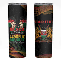Personalized Kenya Black History Month Skinny Tumbler Live It Learn It Make It - Wonder Print Shop