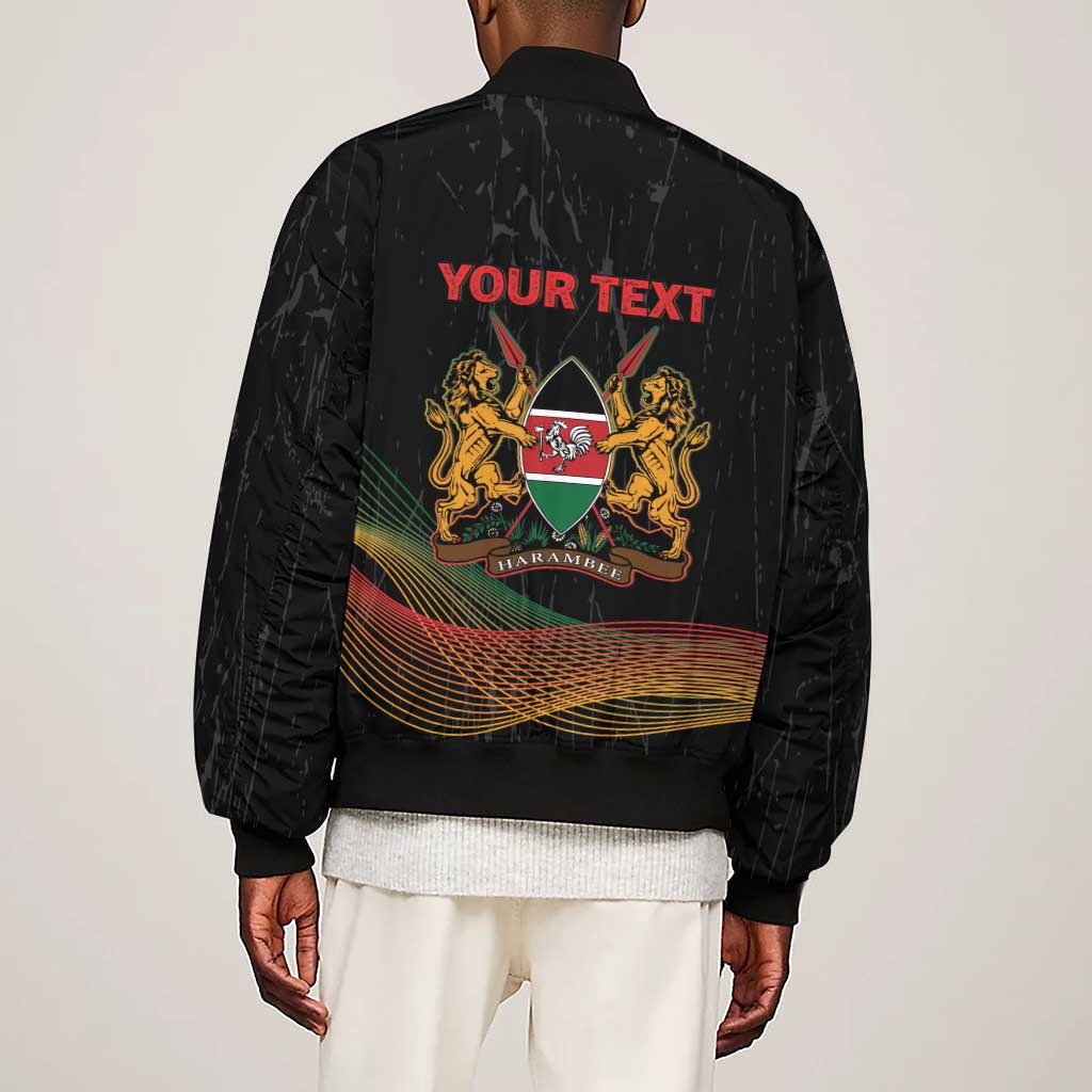 Personalized Kenya Black History Month Sleeve Zip Bomber Jacket Live It Learn It Make It - Wonder Print Shop