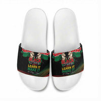 Kenya Black History Month Slide Sandals Live It Learn It Make It - Wonder Print Shop