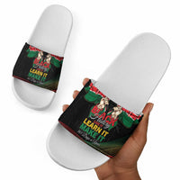 Kenya Black History Month Slide Sandals Live It Learn It Make It - Wonder Print Shop