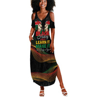 Personalized Kenya Black History Month Summer Maxi Dress Live It Learn It Make It - Wonder Print Shop