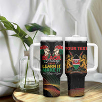 Personalized Kenya Black History Month Tumbler With Handle Live It Learn It Make It - Wonder Print Shop