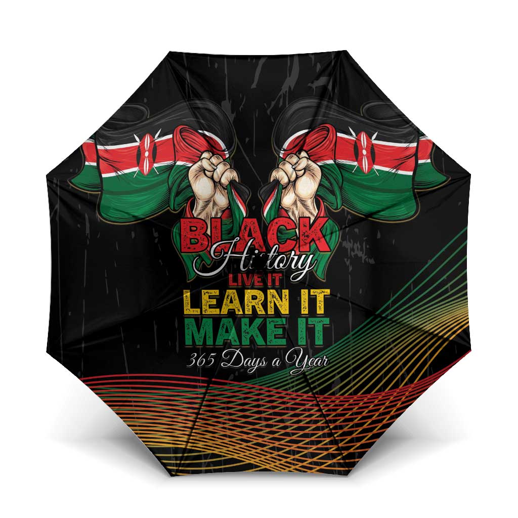 Kenya Black History Month Umbrella Live It Learn It Make It - Wonder Print Shop