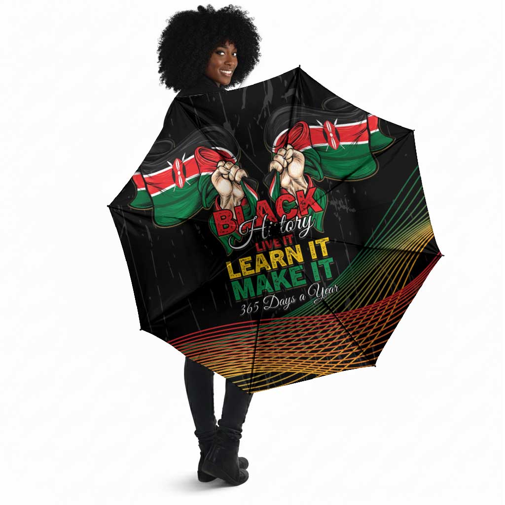 Kenya Black History Month Umbrella Live It Learn It Make It - Wonder Print Shop