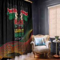 Kenya Black History Month Window Curtain Live It Learn It Make It - Wonder Print Shop