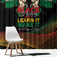 Kenya Black History Month Window Curtain Live It Learn It Make It - Wonder Print Shop