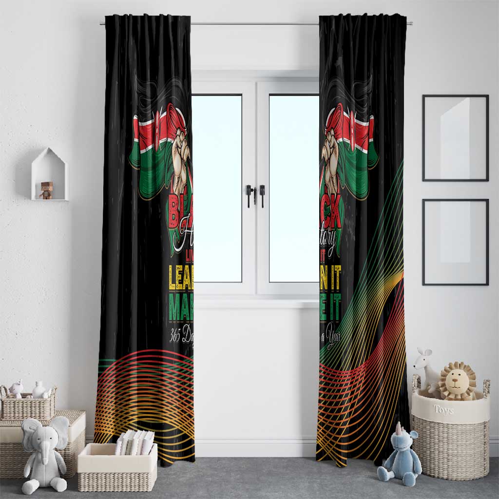 Kenya Black History Month Window Curtain Live It Learn It Make It - Wonder Print Shop