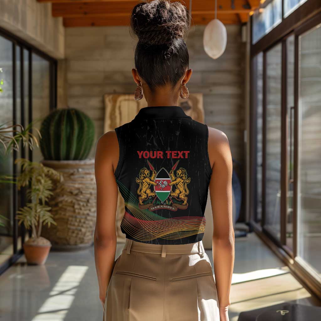 Personalized Kenya Black History Month Women Sleeveless Polo Shirt Live It Learn It Make It - Wonder Print Shop