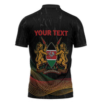 Personalized Kenya Black History Month Zipper Polo Shirt Live It Learn It Make It - Wonder Print Shop