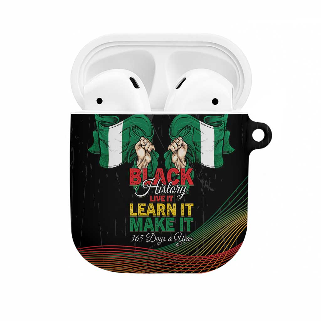 Nigeria Black History Month AirPods Case Live It Learn It Make It - Wonder Print Shop