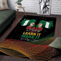 Nigeria Black History Month Area Rug Live It Learn It Make It - Wonder Print Shop