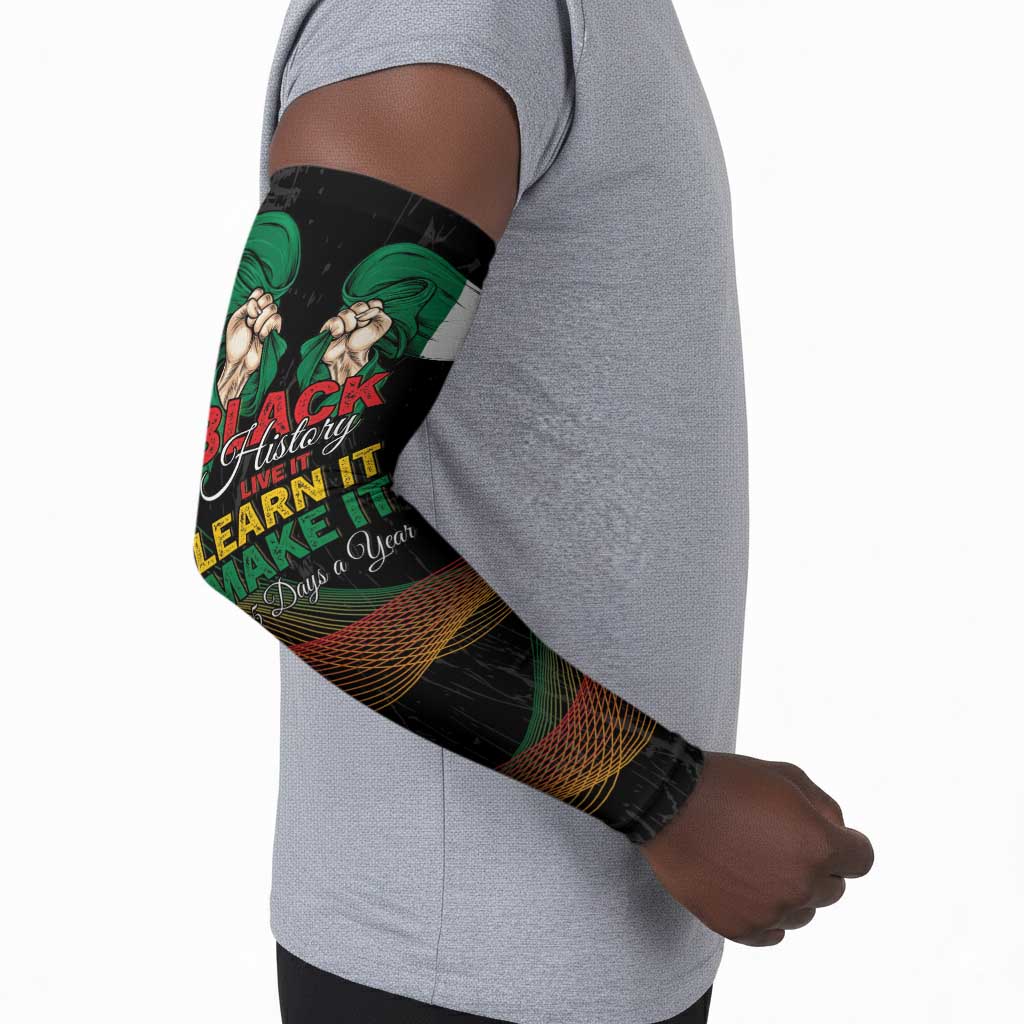 Personalized Nigeria Black History Month Arm Sleeves Live It Learn It Make It - Wonder Print Shop