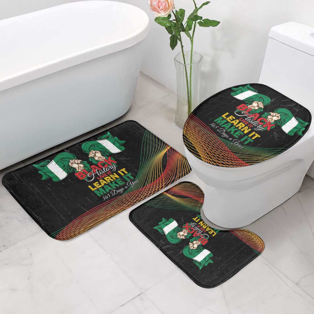 Nigeria Black History Month Bathroom Set Live It Learn It Make It - Wonder Print Shop