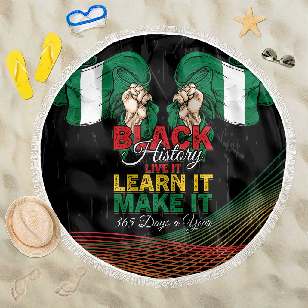 Nigeria Black History Month Beach Blanket Live It Learn It Make It - Wonder Print Shop