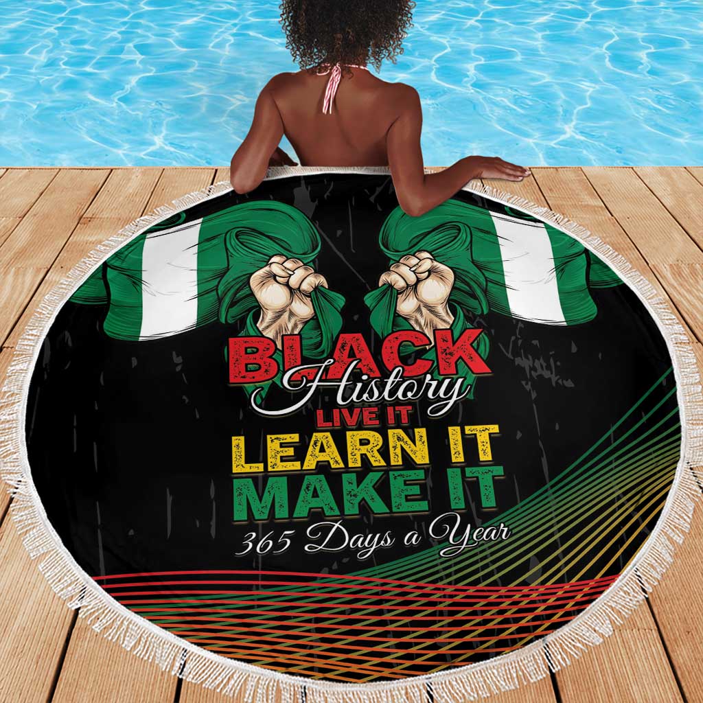 Nigeria Black History Month Beach Blanket Live It Learn It Make It - Wonder Print Shop